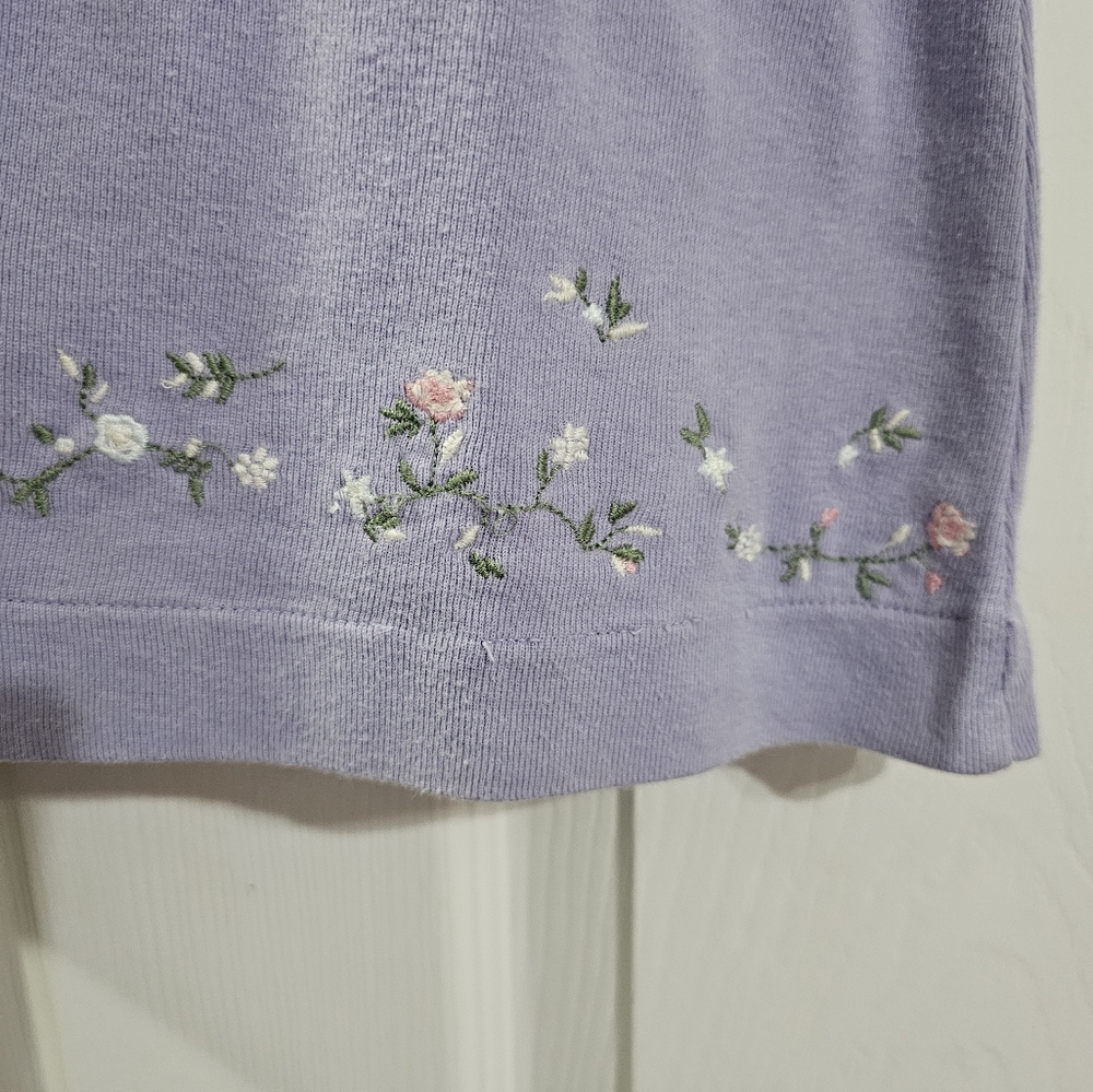 Ralph Lauren Lilac Dress with Floral Embroidery Design Girl's 5 - Picture 6 of 6